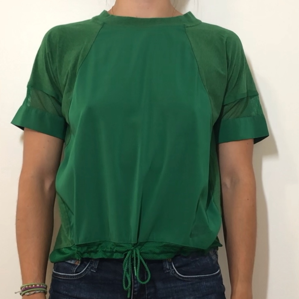 Nike Womens SS Bonded Tee Pine Green Heather Small
